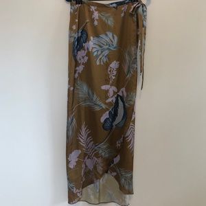 NWT ASOS green wrap skirt